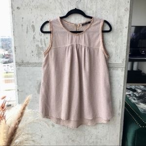 Doe & Rae Sleeveless Babydoll Top M